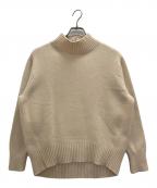NOLLEY'Sノーリーズ）の古着「カシミヤ混MUSICハイネックプルオーバーニット」｜ベージュ