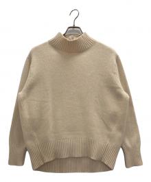 NOLLEY'S（ノーリーズ）の古着「カシミヤ混MUSICハイネックプルオーバーニット」｜ベージュ