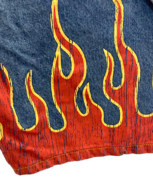 X-LARGE（エクストララージ）X-LARGE (エクストララージ) FLAME DENIM PAINTER SHORT PANTS インディゴ サイズ:表記無しの古着・服飾アイテム