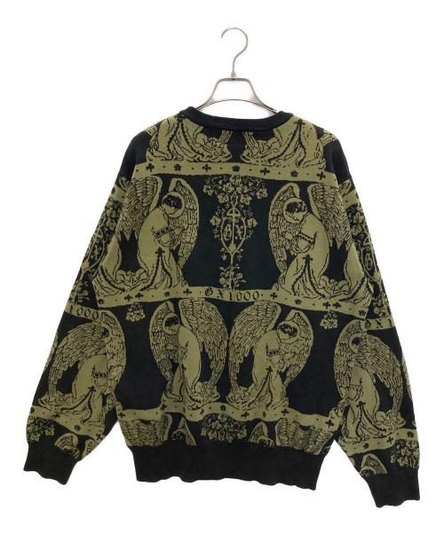 GX1000（ジーエックス）GX1000 (ジーエックス) JACQUARD CREWNECK KNIT グリーン サイズ:Mの古着・服飾アイテム
