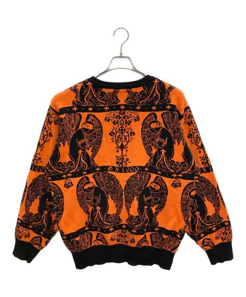 GX1000（ジーエックス）GX1000 (ジーエックス) JACQUARD CREWNECK KNIT オレンジ サイズ:Mの古着・服飾アイテム