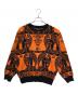 GX1000（ジーエックス）の古着「JACQUARD CREWNECK KNIT」｜オレンジ