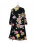 LEONARD (レオナール) 花柄ワンピース ブラック サイズ:XL：25000円