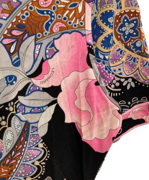 LEONARD（レオナール）LEONARD (レオナール) 総柄ブラウス ブラック サイズ:XLの古着・服飾アイテム