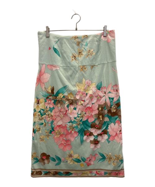 LEONARD（レオナール）LEONARD (レオナール) 花柄セットアップブラウス グリーン サイズ:Lの古着・服飾アイテム