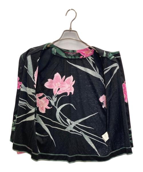 LEONARD（レオナール）LEONARD (レオナール) 花柄セットアップ ブラック サイズ:SIZE XLの古着・服飾アイテム