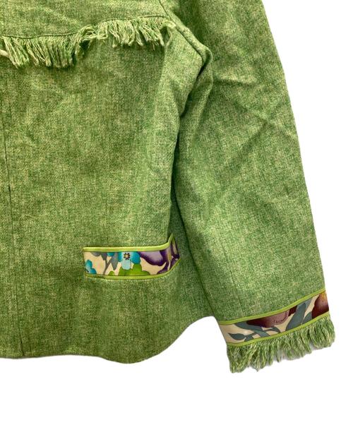 LEONARD（レオナール）LEONARD (レオナール) フリンジセットアップ グリーン サイズ:SIZE80の古着・服飾アイテム