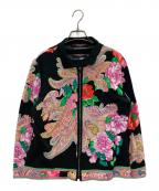 LEONARDレオナール）の古着「ラインストーンアンサンブルカーディガン」｜ブラック