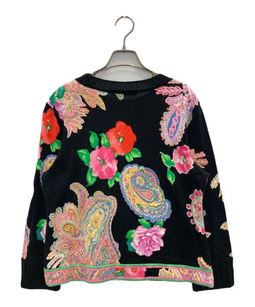 LEONARD（レオナール）LEONARD (レオナール) ラインストーンアンサンブルカーディガン ブラック サイズ:XLの古着・服飾アイテム