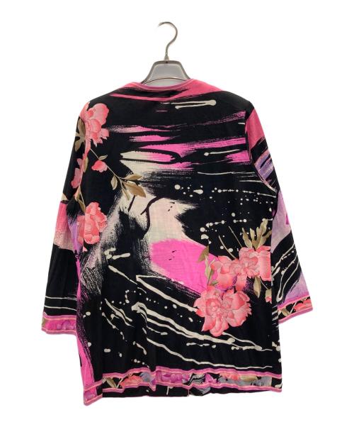 LEONARD（レオナール）LEONARD (レオナール) アンサンブルカーディガン ピンク×ブラック サイズ:XLの古着・服飾アイテム