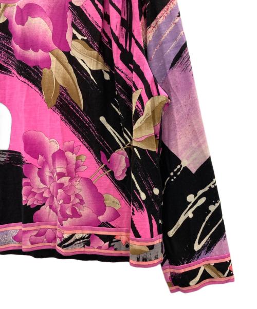 LEONARD（レオナール）LEONARD (レオナール) アンサンブルカーディガン ピンク×ブラック サイズ:XLの古着・服飾アイテム