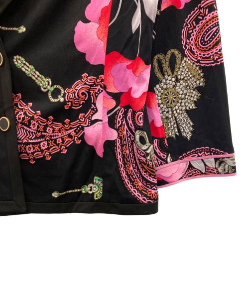 LEONARD（レオナール）LEONARD (レオナール) スカートセットアップ ブラック×ピンク サイズ:SIZE XLの古着・服飾アイテム