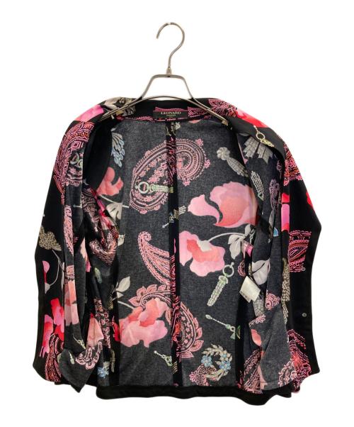 LEONARD（レオナール）LEONARD (レオナール) スカートセットアップ ブラック×ピンク サイズ:SIZE XLの古着・服飾アイテム