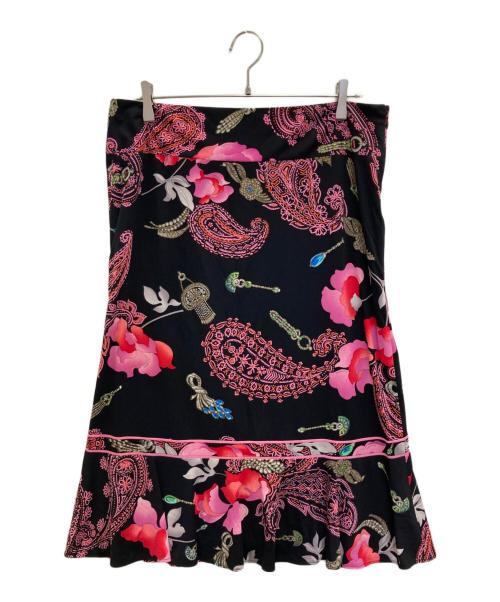 LEONARD（レオナール）LEONARD (レオナール) スカートセットアップ ブラック×ピンク サイズ:SIZE XLの古着・服飾アイテム