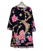LEONARDレオナール）の古着「花柄ワンピース」｜ネイビー