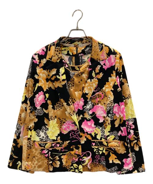 LEONARD（レオナール）LEONARD (レオナール) アンサンブルジャケット ブラック×イエロー サイズ:XLの古着・服飾アイテム