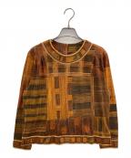 LEONARDレオナール）の古着「シルク混ブラウス」｜ブラウン