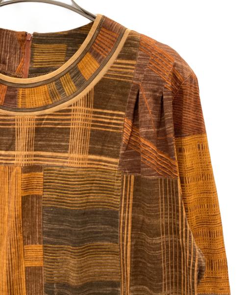 LEONARD（レオナール）LEONARD (レオナール) シルク混ブラウス ブラウン サイズ:Mの古着・服飾アイテム