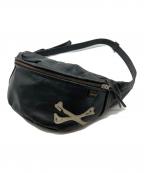 VANSONバンソン）の古着「ファニーパック クロスボーン ウエストバッグ」｜ブラック