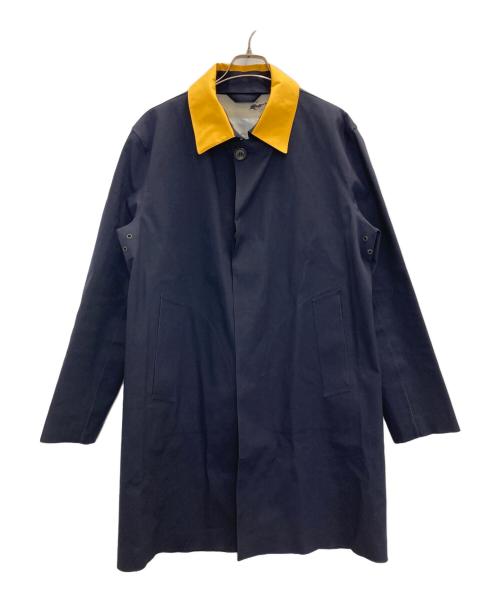 HANCOCK（ハンコック）HANCOCK (ハンコック) ゴム引きステンカラーコート ネイビー サイズ:40の古着・服飾アイテム