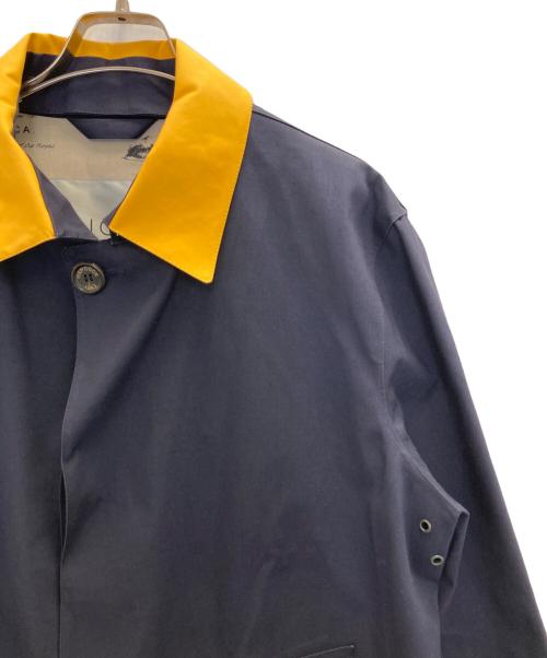 HANCOCK（ハンコック）HANCOCK (ハンコック) ゴム引きステンカラーコート ネイビー サイズ:40の古着・服飾アイテム
