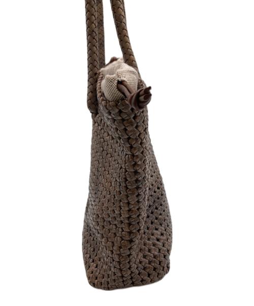 MUZICA VITA（ムジカ ヴィータ）MUZICA VITA (ムジカ ヴィータ) メッシュトートバッグ ブラウンの古着・服飾アイテム