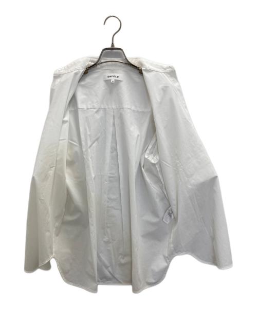 ENFOLD（エンフォルド）ENFOLD (エンフォルド) SOMELOS 5分袖 BIG SHIRT ホワイト サイズ:SIZE38の古着・服飾アイテム