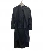 ENFOLDエンフォルド）の古着「レイヤードシャツワンピース」｜ブラック