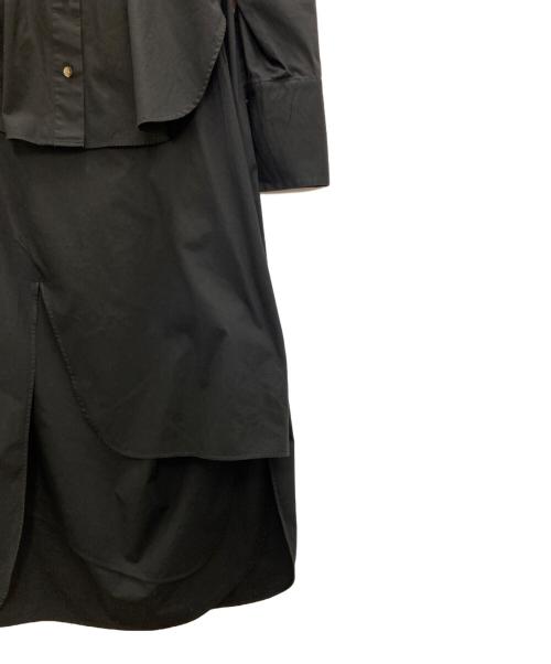 ENFOLD（エンフォルド）ENFOLD (エンフォルド) レイヤードシャツワンピース ブラック サイズ:SIZE38の古着・服飾アイテム