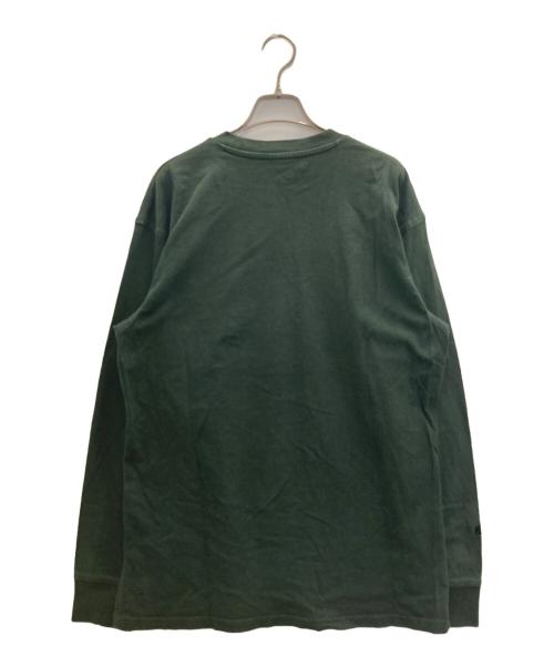 Carhartt WIP（カーハート ワーク イン プログレス）Carhartt WIP (カーハート ワークインプログレス) L/S AMERICAN SCRIPT  T-SHIRTS グリーン サイズ:Ⅿの古着・服飾アイテム