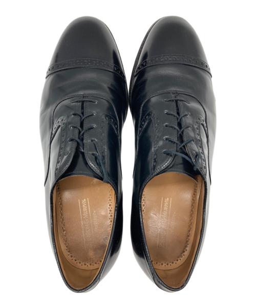 JOHNSTON&MURPHY（ジョンストン＆マーフィー）JOHNSTON&MURPHY (ジョンストン＆マーフィー) ブローグシューズ ブラック サイズ:9　1/2の古着・服飾アイテム