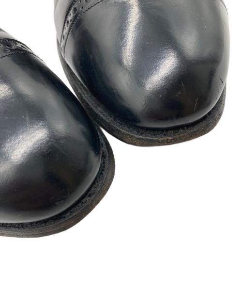 JOHNSTON&MURPHY（ジョンストン＆マーフィー）JOHNSTON&MURPHY (ジョンストン＆マーフィー) ブローグシューズ ブラック サイズ:9　1/2の古着・服飾アイテム