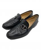 HERMESエルメス）の古着「Chaine d'ancre DESIGN LEATHER LOAFER」｜ブラック