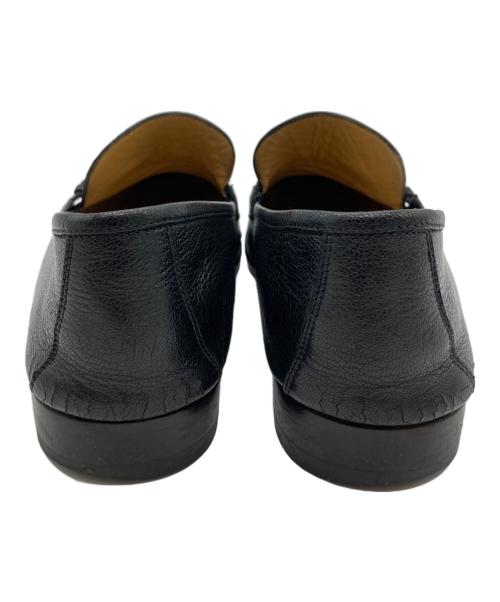 HERMES（エルメス）HERMES (エルメス) Chaine d'ancre DESIGN LEATHER LOAFER ブラック サイズ:40の古着・服飾アイテム