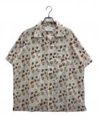 Devon Howard for RHCデヴォン・ハワード フォー アールエイチシー）の古着「アートプリントオープンカラーシャツ」｜アイボリー