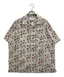 Devon Howard for RHC（デヴォン・ハワード フォー アールエイチシー）の古着「アートプリントオープンカラーシャツ」｜アイボリー