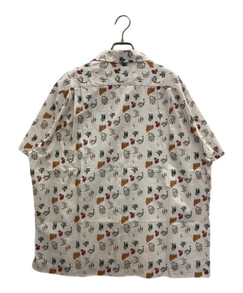 Devon Howard for RHC（デヴォン・ハワード フォー アールエイチシー）Devon Howard for RHC (デヴォン・ハワード フォー アールエイチシー) アートプリントオープンカラーシャツ アイボリー サイズ:Sの古着・服飾アイテム