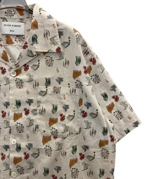 Devon Howard for RHC（デヴォン・ハワード フォー アールエイチシー）Devon Howard for RHC (デヴォン・ハワード フォー アールエイチシー) アートプリントオープンカラーシャツ アイボリー サイズ:Sの古着・服飾アイテム