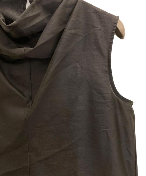 anuans（アニュアンス）anuans (アニュアンス) ドレープネックシアーブラウス ブラウン サイズ:FREEの古着・服飾アイテム