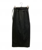 anuansアニュアンス）の古着「レイヤードスリットスカート」｜ブラック