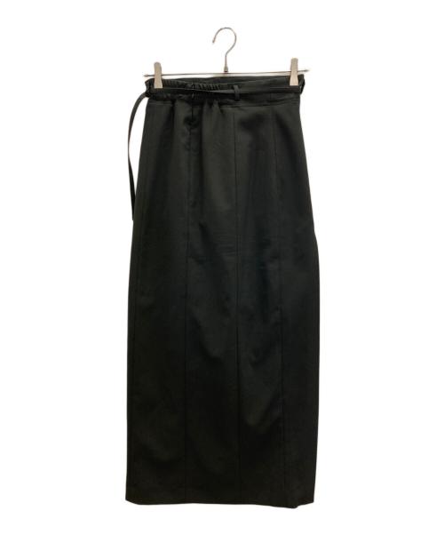 anuans（アニュアンス）anuans (アニュアンス) レイヤードスリットスカート ブラック サイズ:Mの古着・服飾アイテム