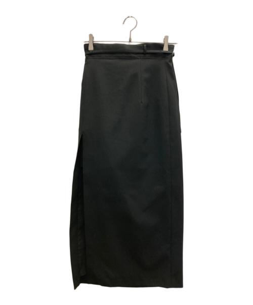 anuans（アニュアンス）anuans (アニュアンス) レイヤードスリットスカート ブラック サイズ:Mの古着・服飾アイテム