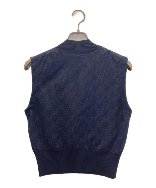 CELFORD（セルフォード）CELFORD (セルフォード) モノグラムアンサンブルニット ネイビー サイズ:FREEの古着・服飾アイテム