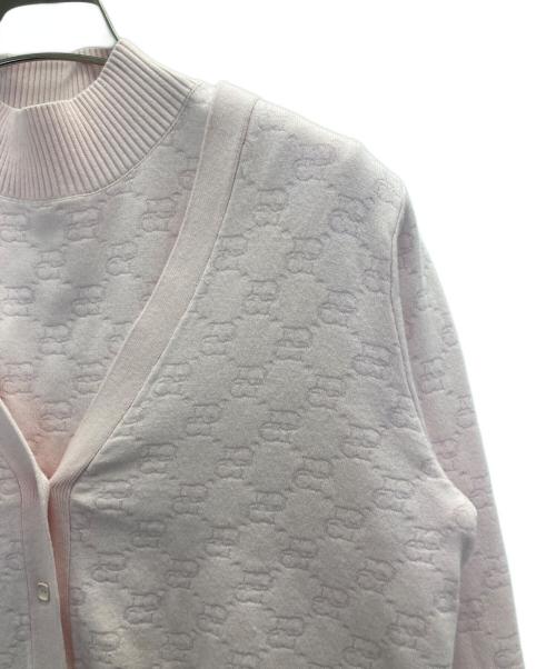 CELFORD（セルフォード）CELFORD (セルフォード) モノグラムアンサンブルニット ピンク サイズ:FREEの古着・服飾アイテム