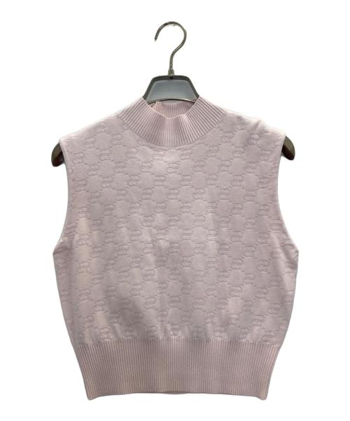 CELFORD（セルフォード）CELFORD (セルフォード) モノグラムアンサンブルニット ピンク サイズ:FREEの古着・服飾アイテム