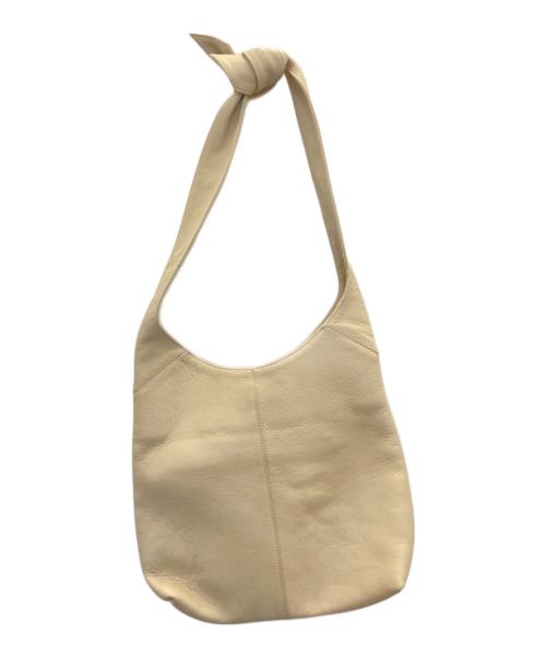 JAMIN PUECH（ジャマンピュエッシュ）JAMIN PUECH (ジャマンピュエッシュ) フラワーモチーフ刺繍レザーバッグ ベージュの古着・服飾アイテム