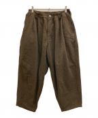 TIGHTBOOTH PRODUCTIONタイトブースプロダクション）の古着「WOOL HERRINGBONE BALLOON PANTS」｜ブラウン