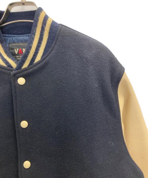 VAN（ヴァン）VAN (ヴァン) 袖レザー切替スタジャン ネイビー サイズ:Mの古着・服飾アイテム