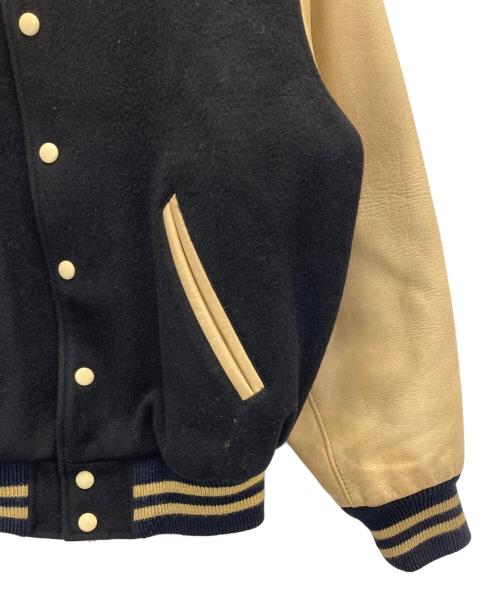 VAN（ヴァン）VAN (ヴァン) 袖レザー切替スタジャン ネイビー サイズ:Mの古着・服飾アイテム