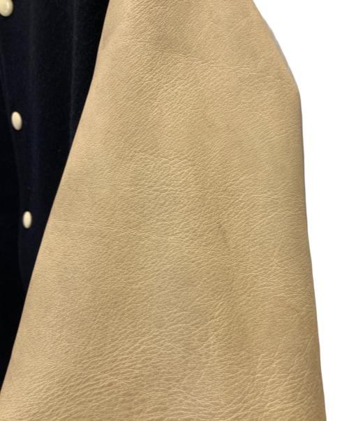 VAN（ヴァン）VAN (ヴァン) 袖レザー切替スタジャン ネイビー サイズ:Mの古着・服飾アイテム